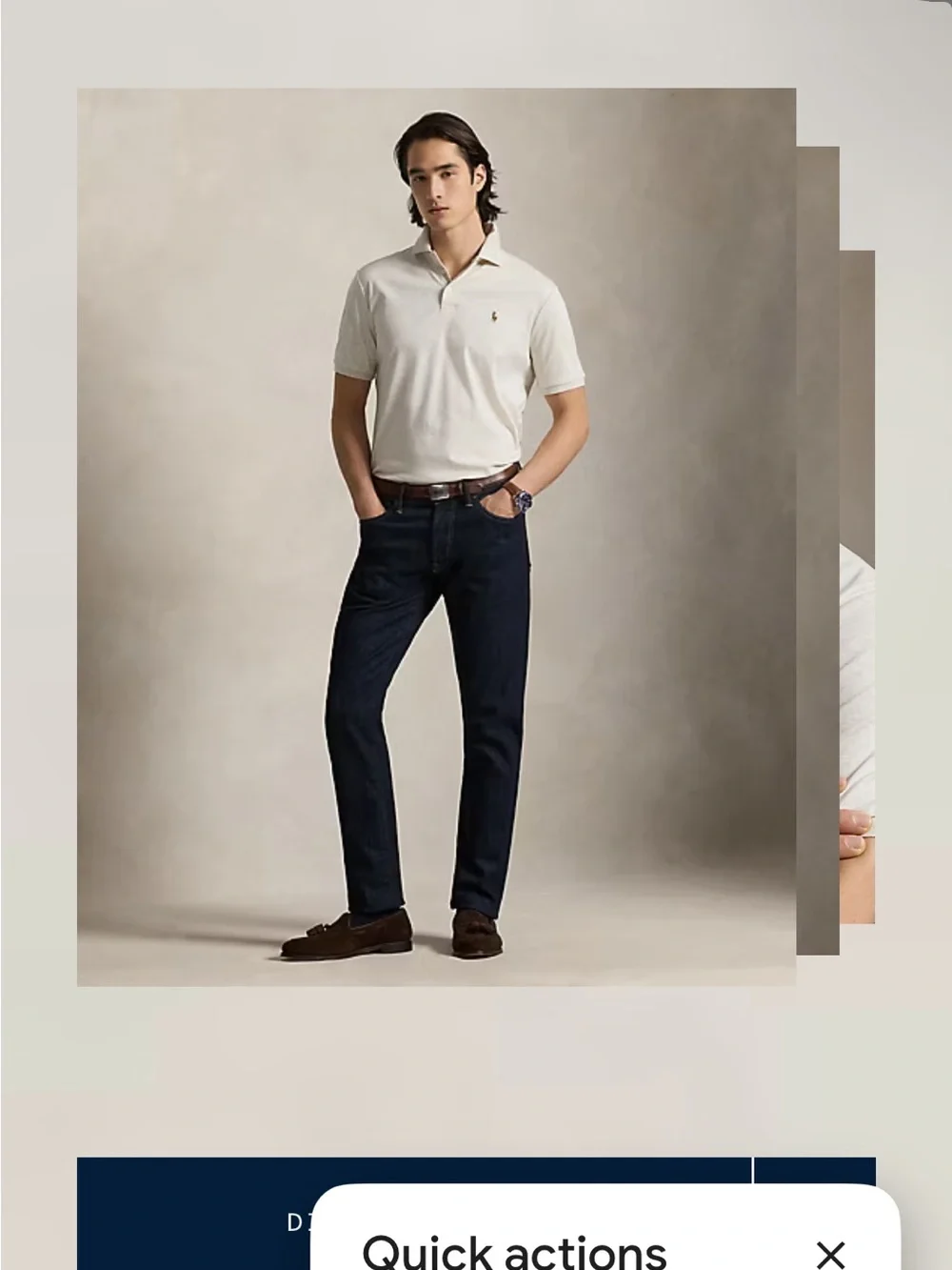 Ralph Lauren Cream Polo Shirt with Signature Pony